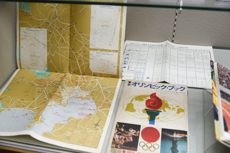  第18回オリンピック競技大会（1964/東京）当時の貴重な資料も展示されている