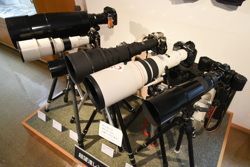 超望遠レンズがずらりとならぶ