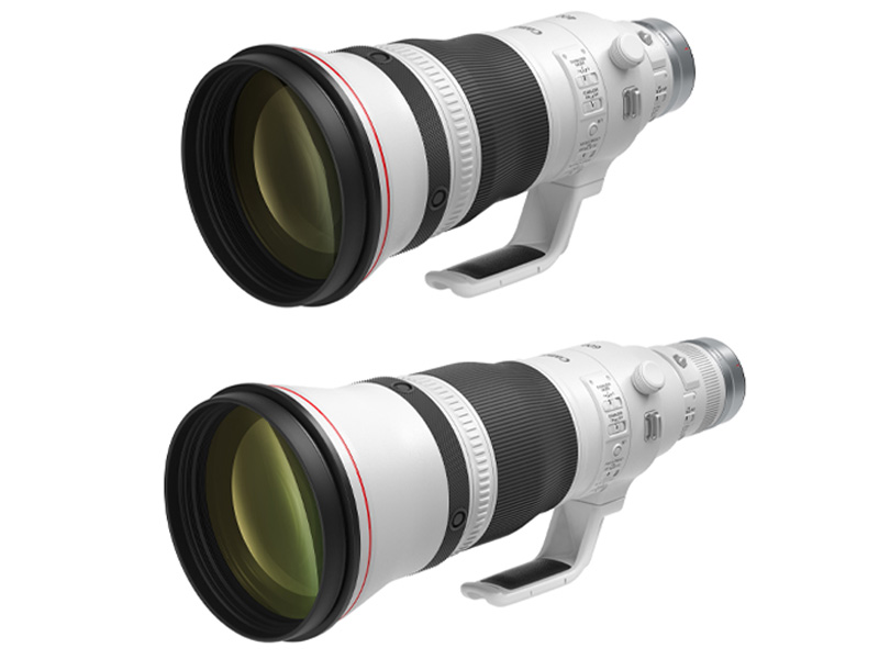 RF400mm F2.8 L IS USM（上）とRF600mm F4 L IS USM（下）