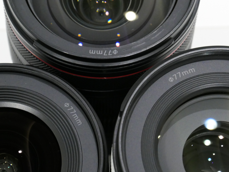 3本とも、フィルター径が77mmで揃っている。