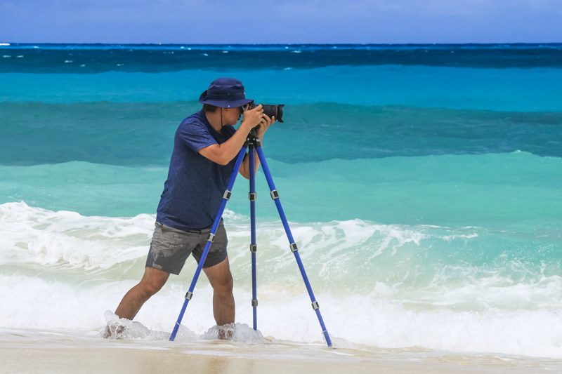 水を気にせず大胆に三脚を据えられることは、新たな撮影フィールドを獲得したほどの視野の広がりをもたらす。さまざまなフィルターワークも可能となり、これまでにない波の表情を発見できる面白さがある。