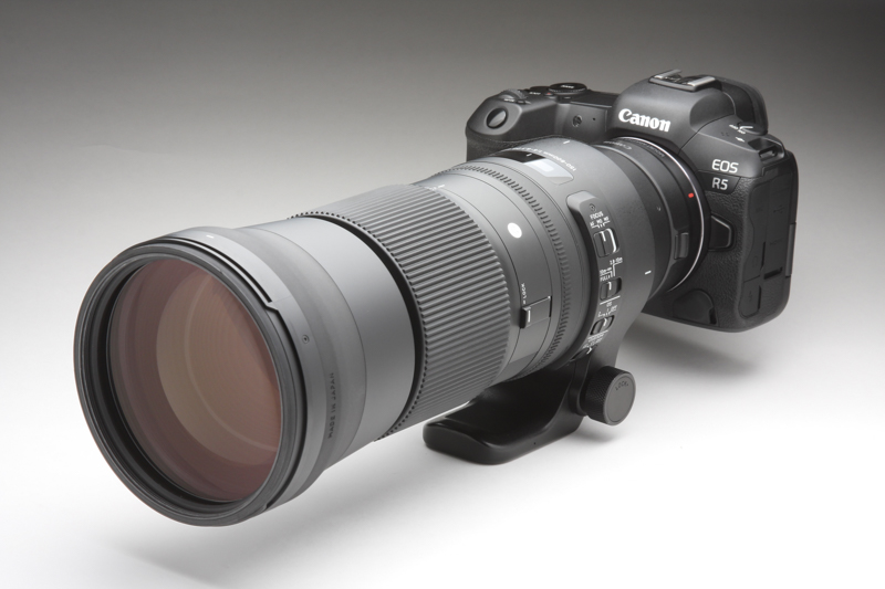 マウントアダプター EF-EOS Rを介してEOS R5に装着