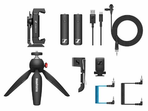 ゼンハイザー、スマホVlog向けのマイク&ミニ三脚セット。ラベリア