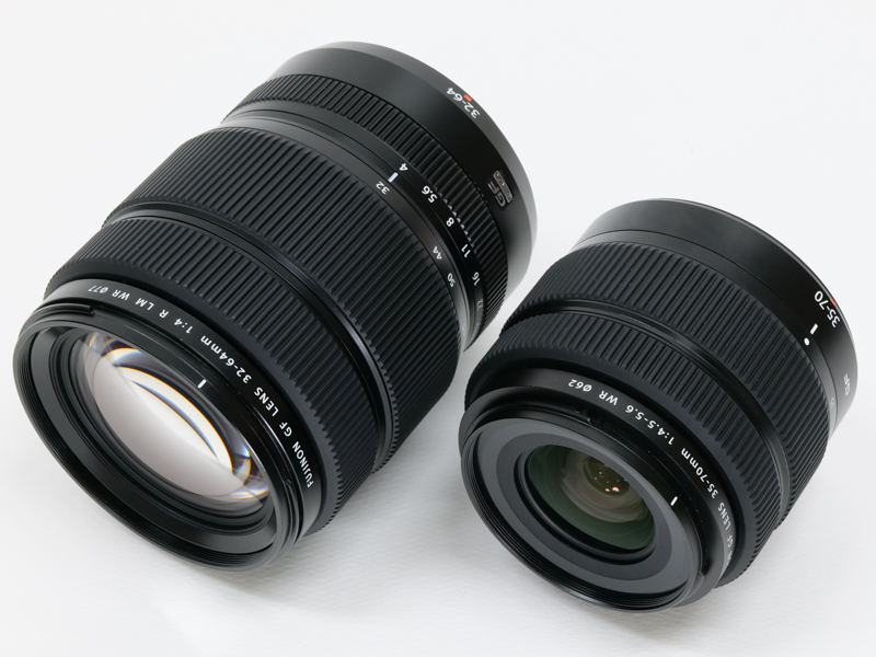 フィルター径はGF32-64mmが77mm、GF35-70mmは62mmとなっている