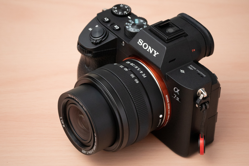 α7 IIIに装着したFE 28-60mm F4-5.6（SEL2860）