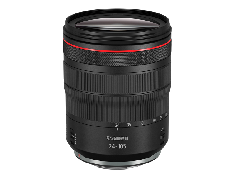 RF24-105mm F4 L IS USM。キヤノンオンラインショップでの販売価格は税込15万3,450円