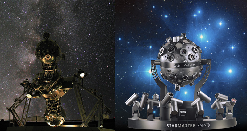 左：Universal Projection Planetarium 23/3（写真提供：明石市立天文科学館）　右：STARMASTER ZMP