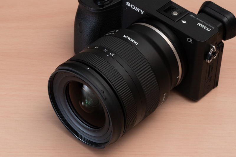 11-20mm F/2.8 Di III-A RXD（Model B060）をα6600に装着したところ