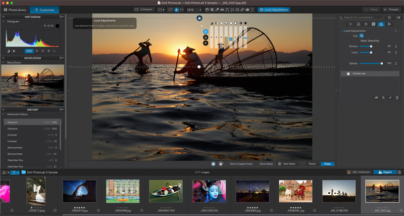新搭載の「コントロールライン」機能