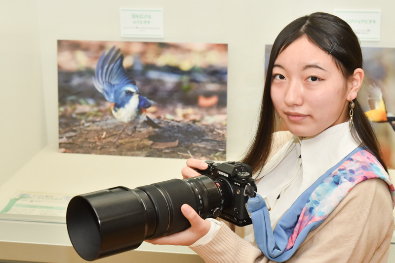 藍沙さんが地面に這いつくばって“目線を合わせた”というルリビタキの写真と