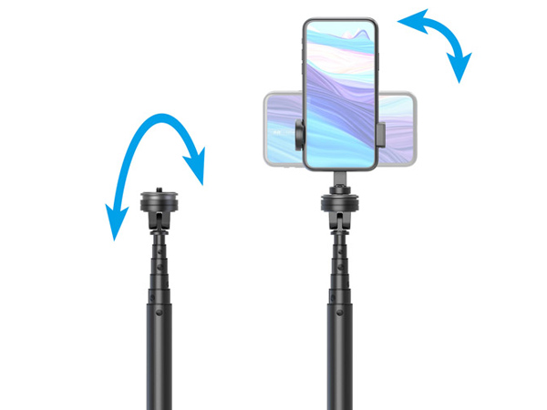 スマートフォンホルダーは縦・横位置に対応