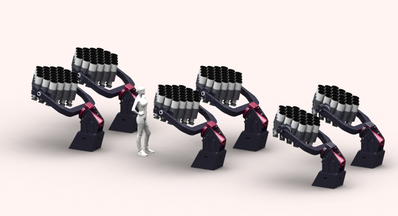 168本のレンズを配列した「Dragonfly Telephoto Array」の完成予想図