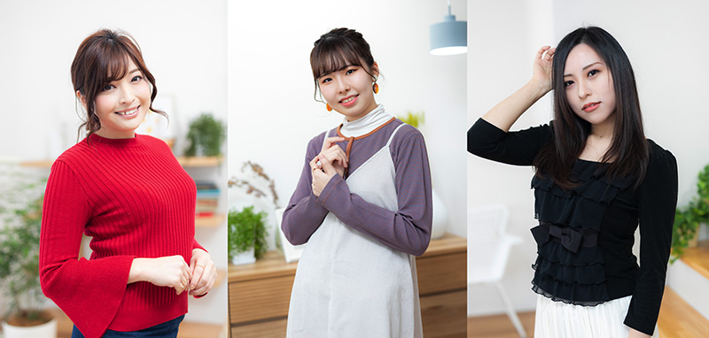 左からArlyさん、ユーモ・アスさん、MoMoさん