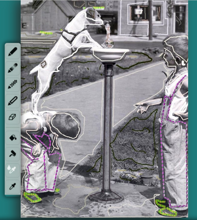 グループリペイント・ツールにより、一度にまとめて色を適用可能になった