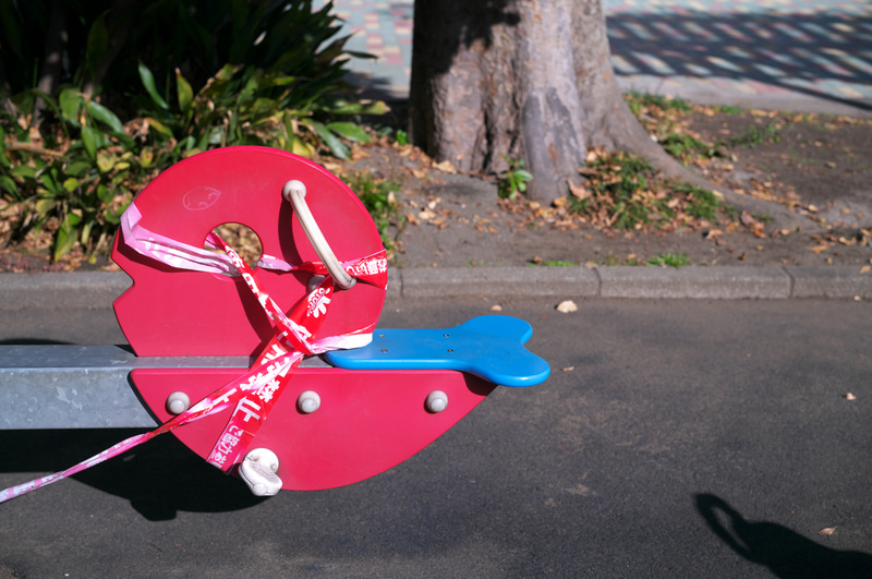 絞り開放で公園の遊具を撮影してみました、ズミクロン、じゃなくてオミクロン株でまた自由に遊べなくなったことを表現してみました。嘘です。合焦点はキンキンな描写ですね。<br>ライカM11　アポ・ズミクロンM F2/50mm ASPH.（F2・1/3,000秒）ISO 200