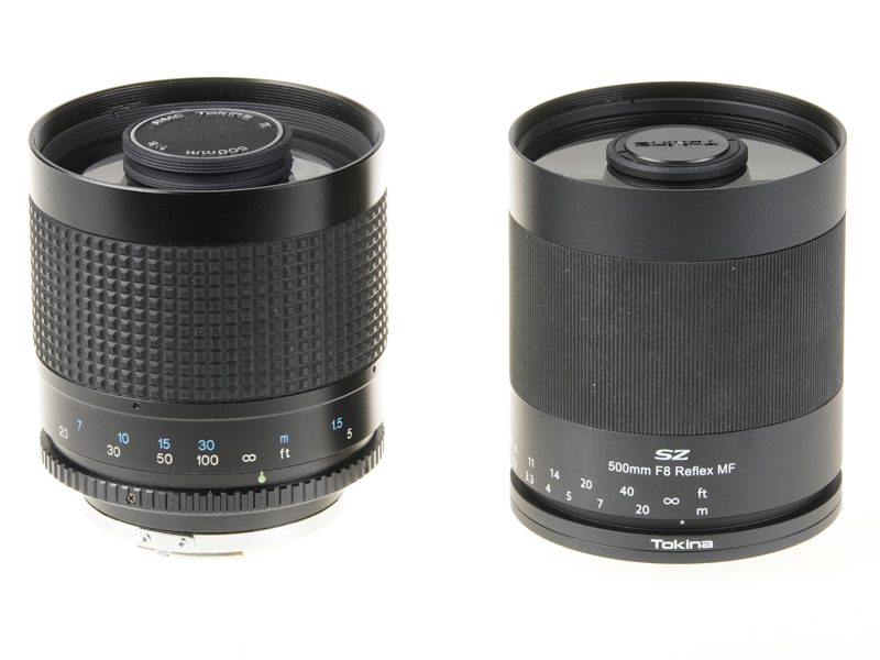 左からTM-500、SZ 500mm F8 Reflex MF