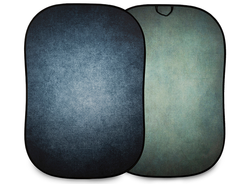 対象製品のひとつ「折たたみ式柄背景 1.5x2.1m インク/セージ」