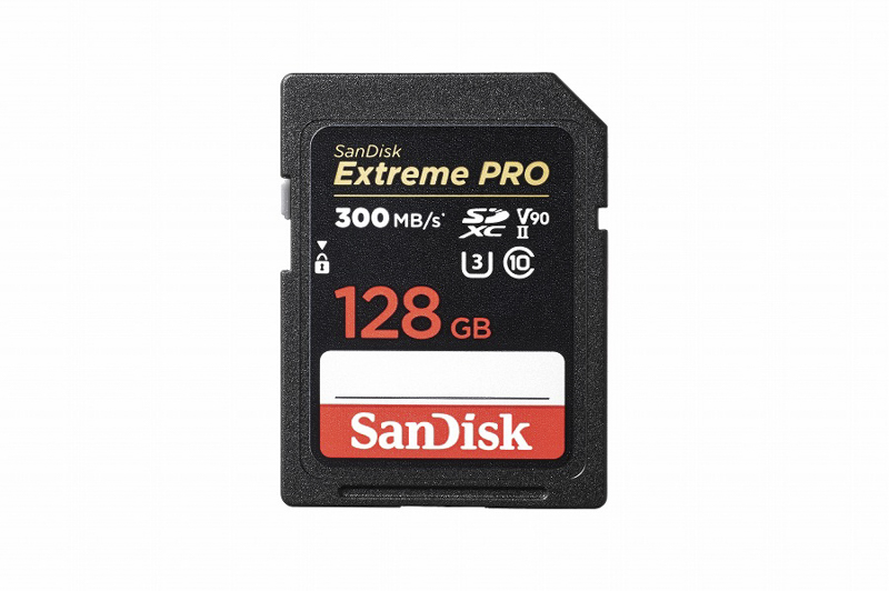 32GB／64GB／128 GB<br>読み出し速度：最大300MB/秒<br>書き込み速度：最大260MB/秒<br>実勢価格：1万3,000円前後（32GB）、2万2,000円前後（64GB）、3万8,000円前後（128GB）