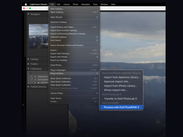 Lightroom ClassicからDxO PureRAW 2を実行できる