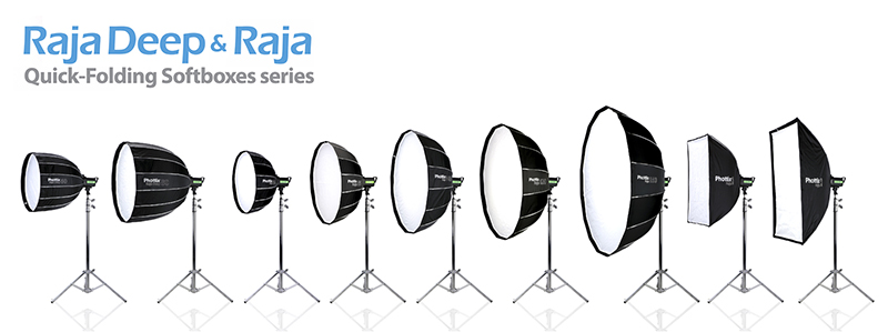 Phottix Raja Quick-Folding Softbox＆Phottix Raja Deep Quick-Folding Softboxラインナップ