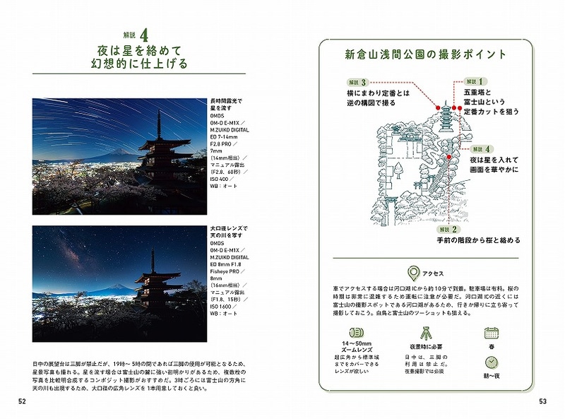 マップ上に撮影ポイントを掲載。事前に行動範囲が把握できる