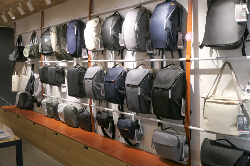Peak Design製品の全ラインナップを手に取れる