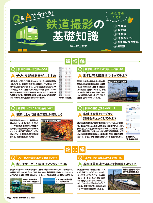 鉄道撮影の基礎知識