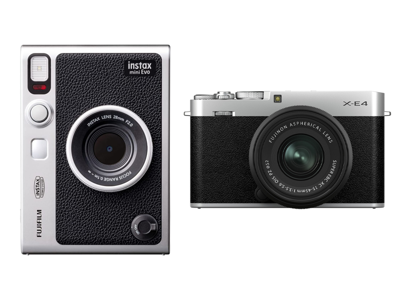 受賞製品の一例「instax mini Evo」と「FUJIFILM X-E4」
