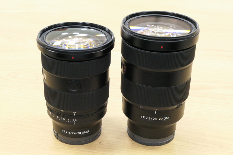左からFE 24-70mm F2.8 GM II、FE 24-70mm F2.8 GM