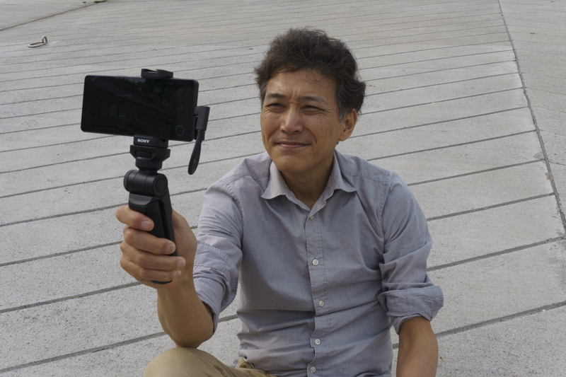 GP-VPT2BT、Vlog monitor XQZ-IV01を組み合わせた配信イメージ