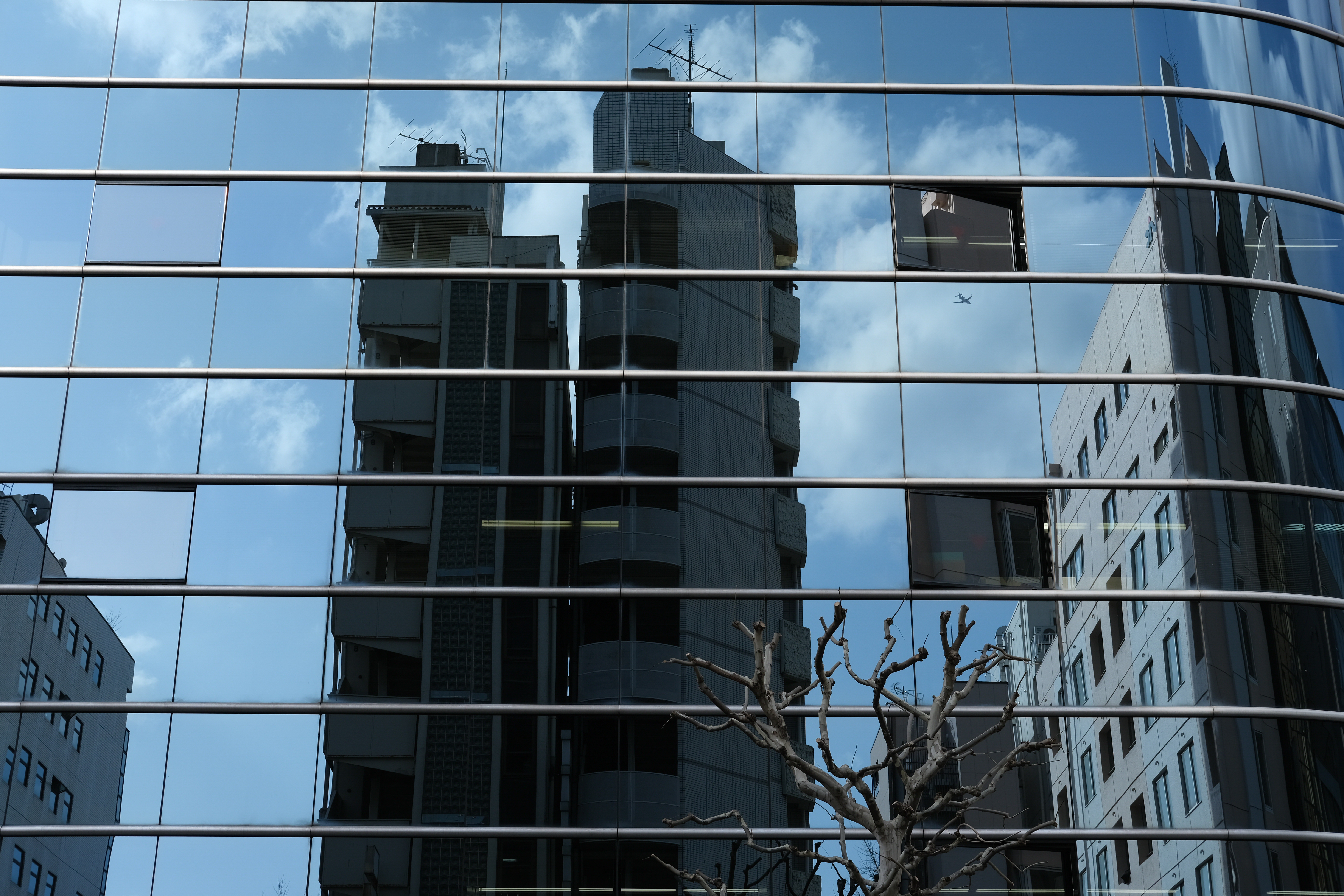 青空を強調させたかったので「カラークロームブルー」を弱、「ホワイトバランス」を晴れに設定。さらに雲を目立たせるため「増感/減感」を-1/3EV、「ハイライトトーン」を+0.5に設定した。