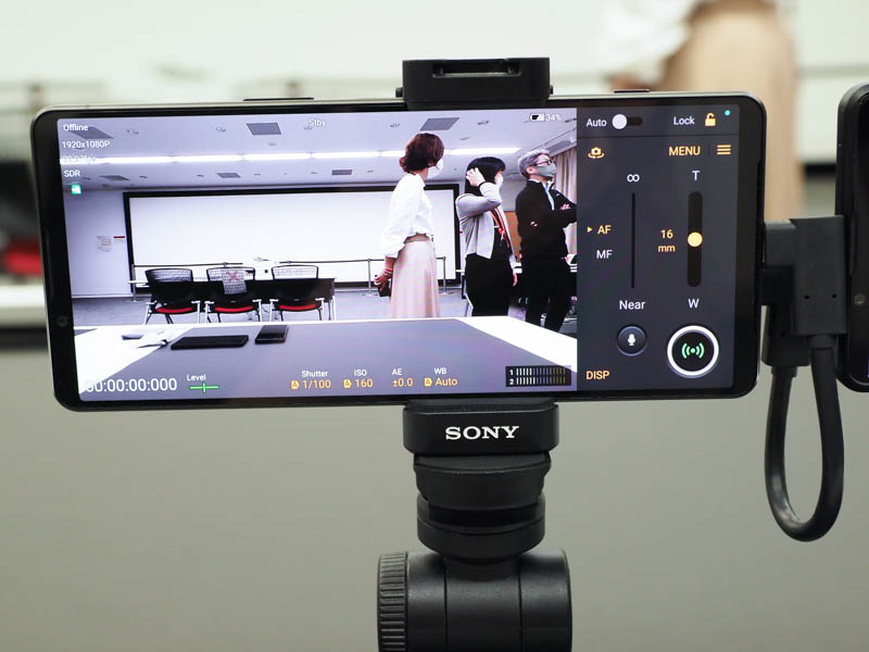 Videography Proの画面。右下にはストリーミング開始ボタン