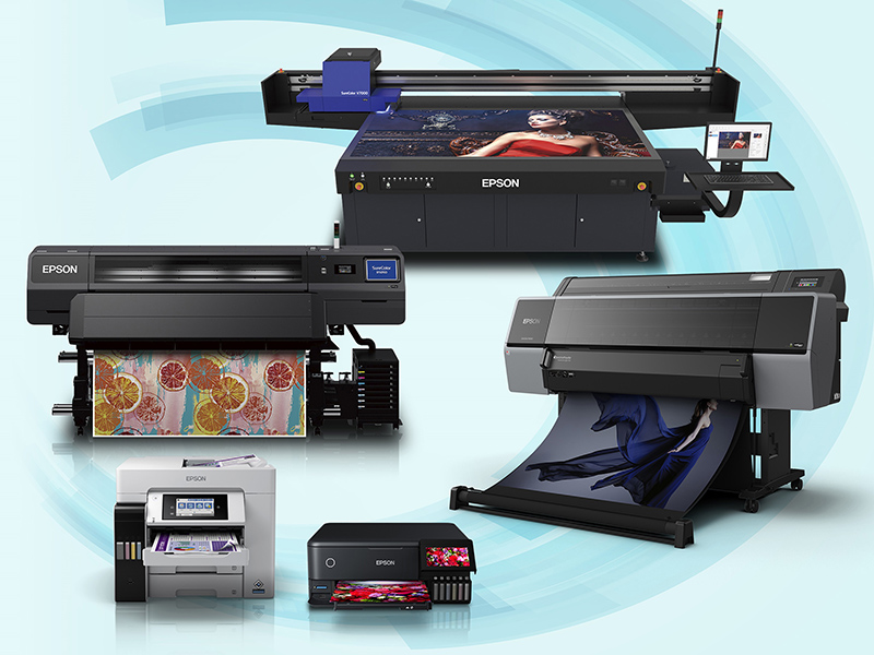 本発明を搭載したインクジェットプリンターの製品例