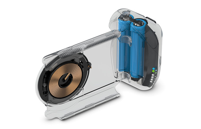 ワイヤレスバッテリー搭載のため、長時間の動画撮影が可能だという