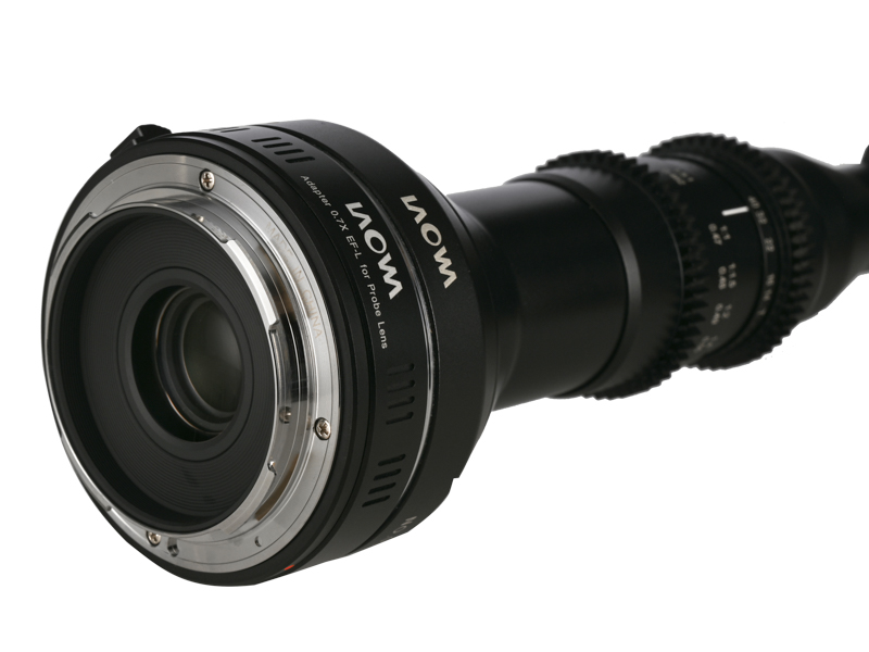 対応レンズに装着したところ