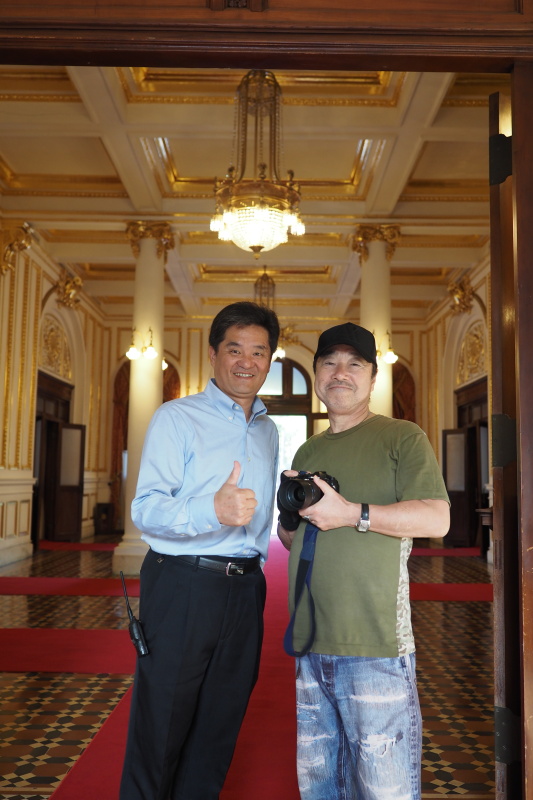 館長さんと記念写真