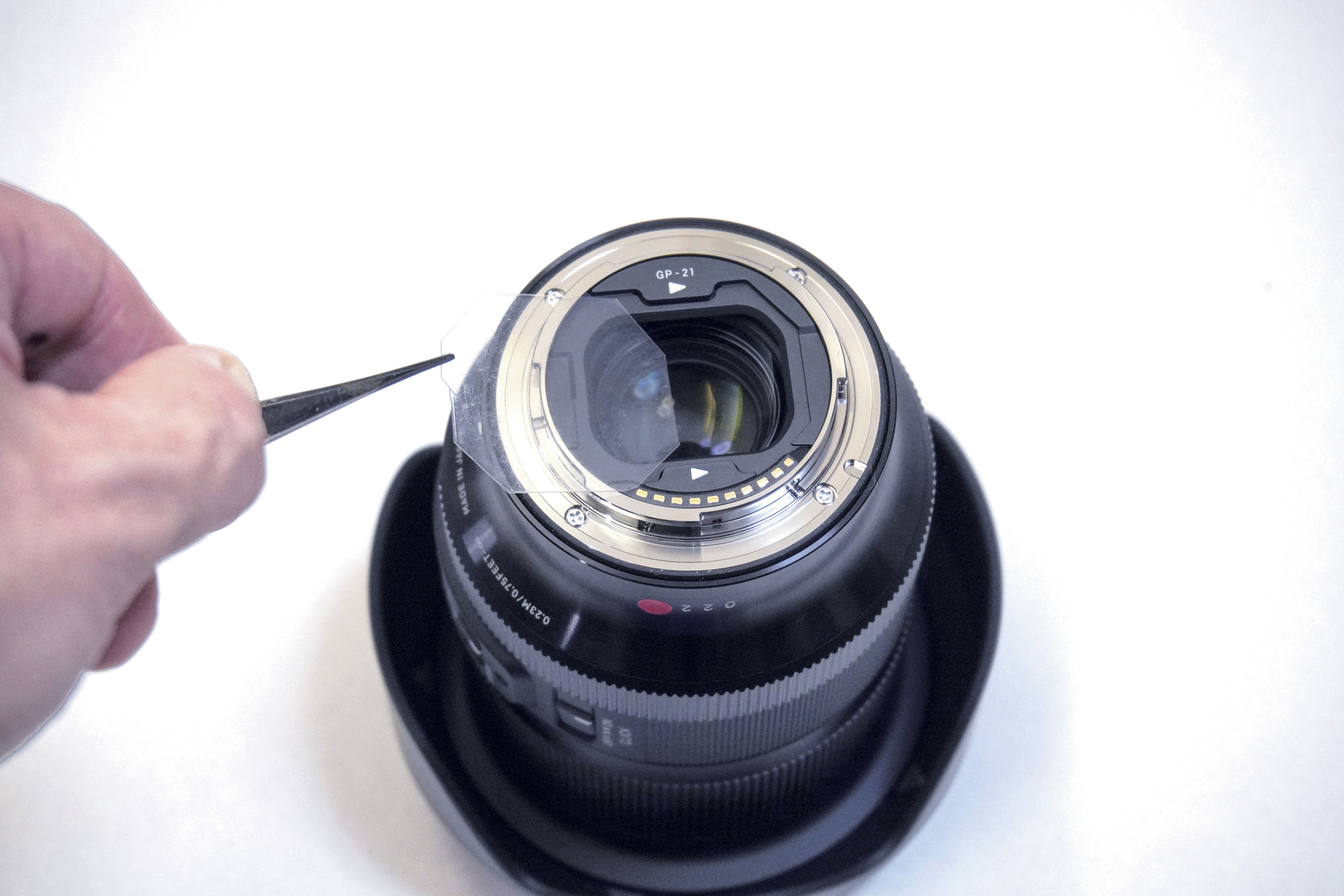 フィルターホルダーにシートタイプのフィルターを装着できる