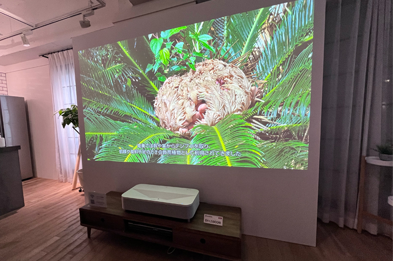 テーブルへの設置例（編集部撮影）