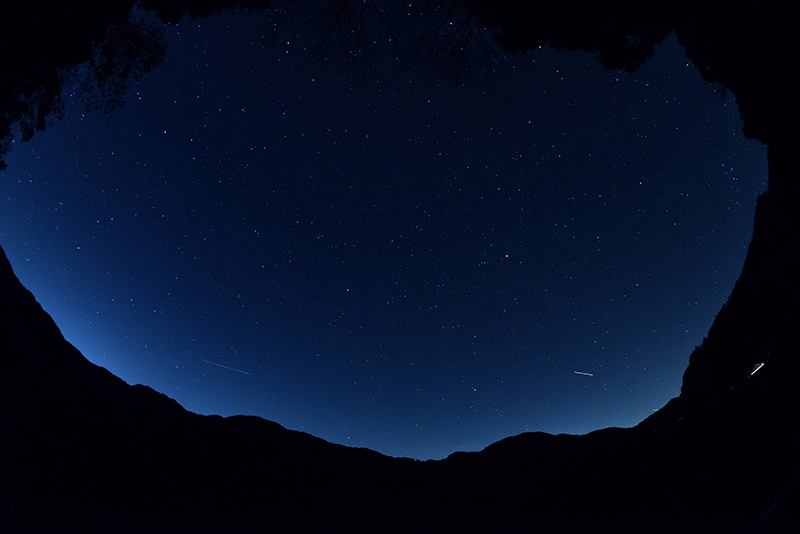奥大井湖上駅からの星空