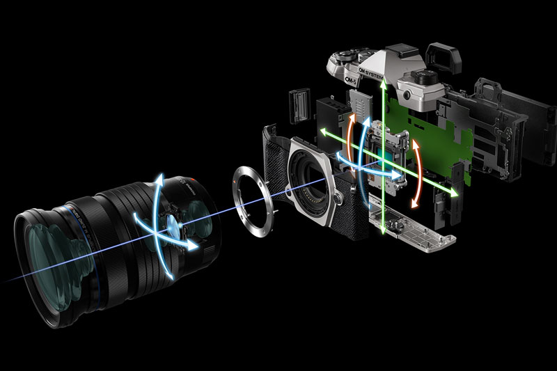 対応レンズとの協調制御で最大7.5段分の手ブレ補正効果