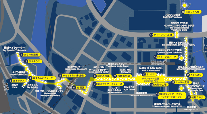 イルミネーション実施エリアマップ