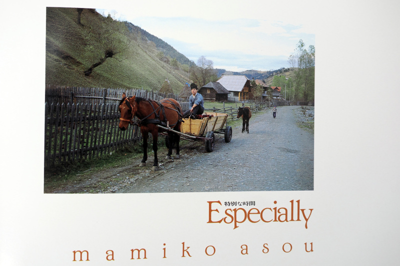 ドラキュラ城に向かう途中の街道で撮影。のどかな田舎道。写真集「Especially」（株式会社 TIS、1991年）