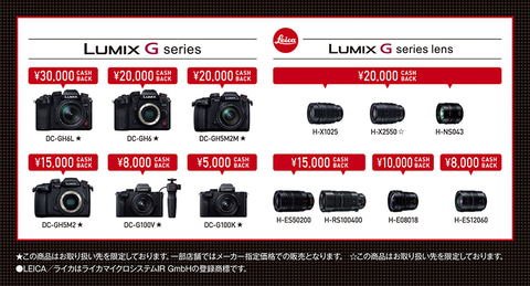 キャンペーン】最大3万円キャッシュバック「LUMIX 年末・年始