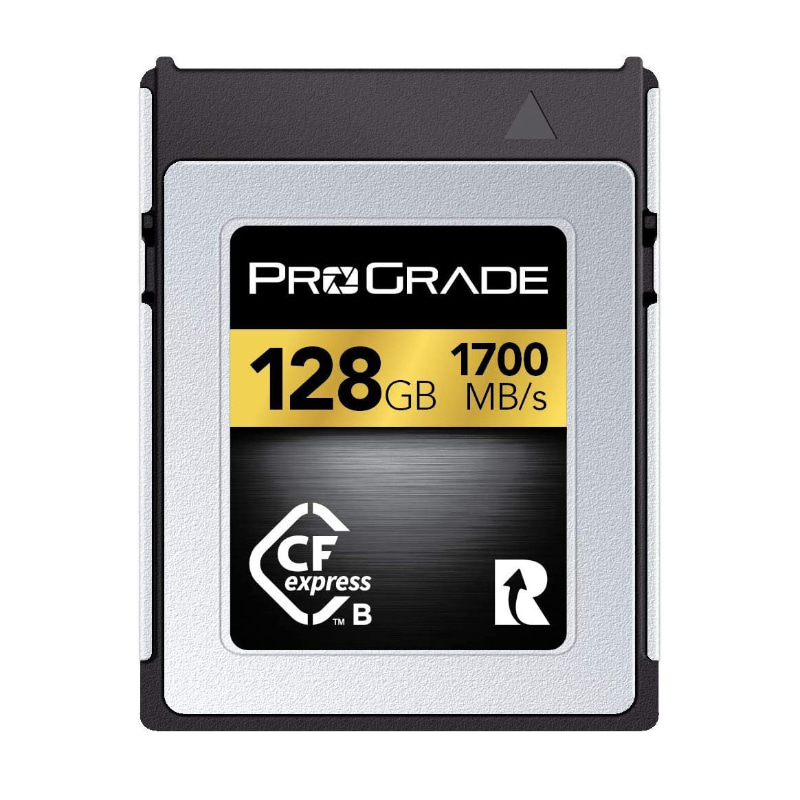 <b>CFexpress Type B GOLD 1700R 128GB</b><br>最大読込1,700MB/s<br>最大書込1,400MB/s<br clear=all>