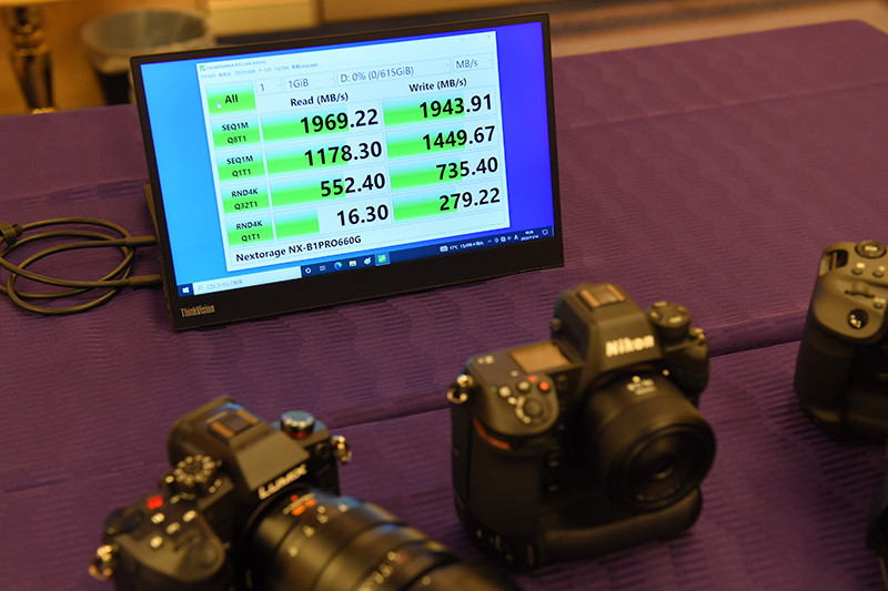 ストレージのベンチマークソフト「CrystalDiskMark」によるB1 Proシリーズの測定値