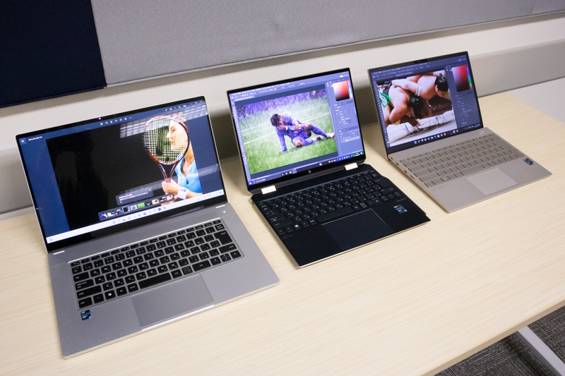 展示された各社の「インテル® Evo ノートブック PC」