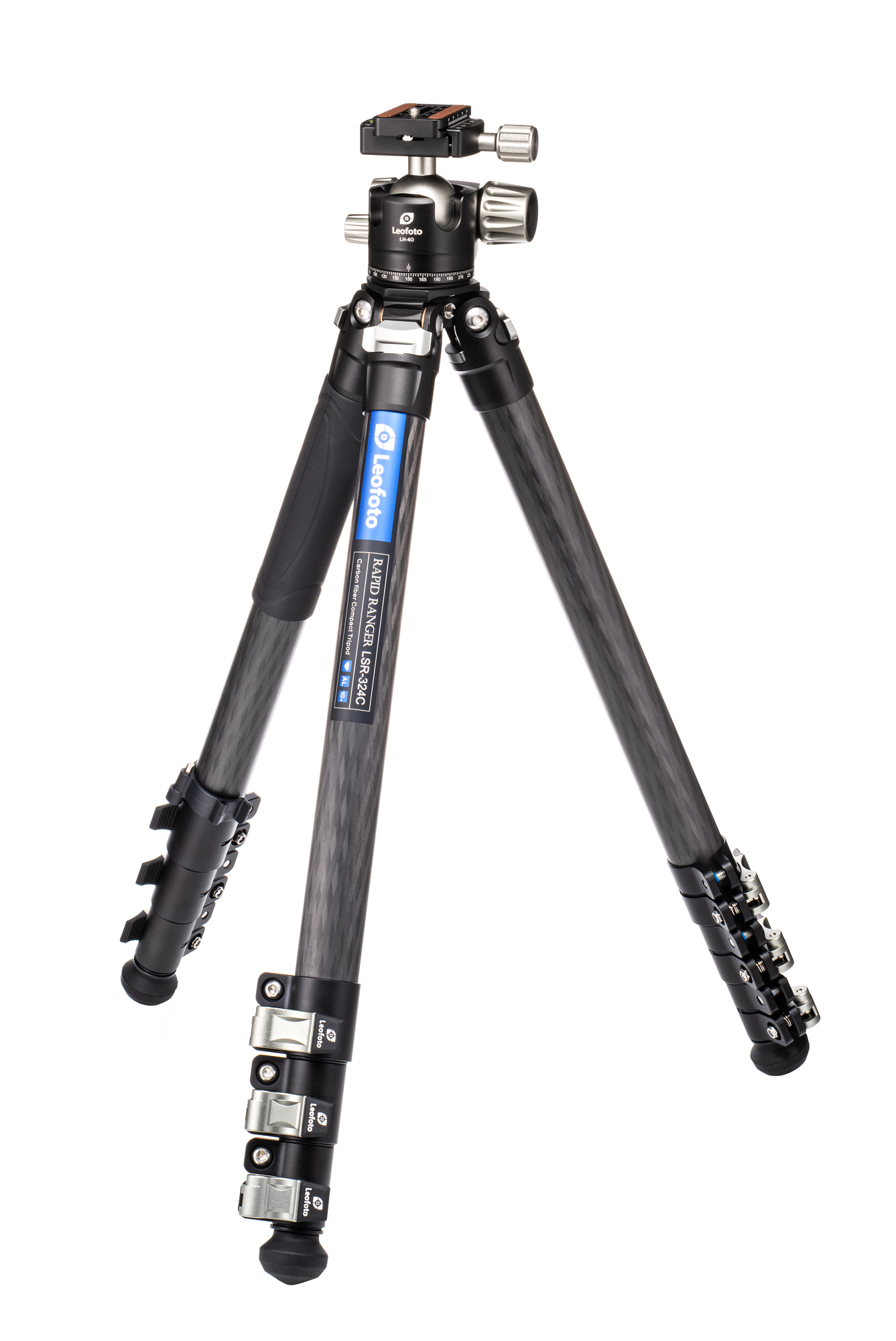 <span class="fnt-110"><b>LSR-324C+LH-40</b></span><br>価格：8万6,680円（税込）／全伸長：1,800mm／伸長：1,490mm／収納高：595mm／最低高：160mm／段数：4段／最大脚径：32mm／耐荷重：15kg／質量：2,000g