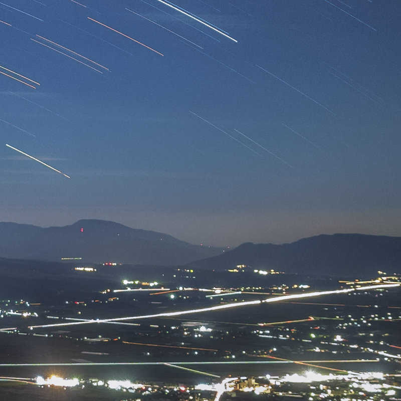 ライブコンポジット（左）ライブコンポジットON（右）