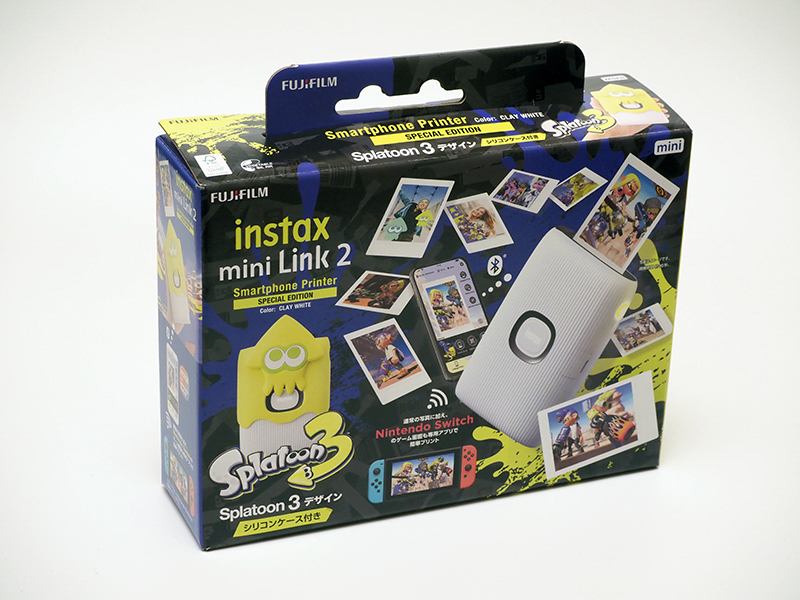 数量限定の「スマートフォン用プリンター チェキ INSTAX mini Link 2 SPECIAL EDITION クレイホワイト 『スプラトゥーン3』デザイン シリコンケースセット」