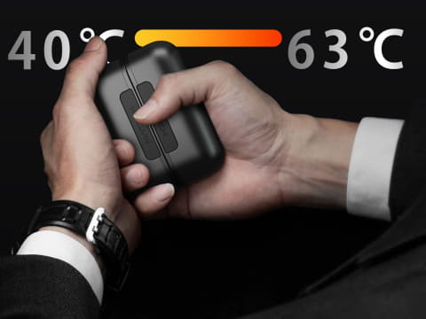 2つに分離できる充電式カイロ＆モバイルバッテリー「PowerWarmer Split